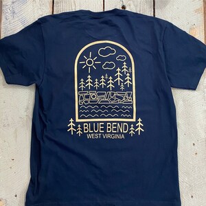 Blue Bend West Virginia Shirt, Gift for Him, Gift for Her, Graphic Tee Soft Navy T-Shirt