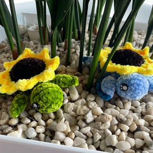 Sunflower Crochet Turtle