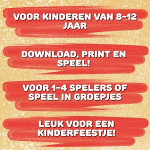 Escape room spel voor kinderen 8-12 jr. Ontsnap uit de pizzeria. Escape room bordspel. Print zelf uit. Gebruik voor een verjaardagsfeestje. afbeelding 8