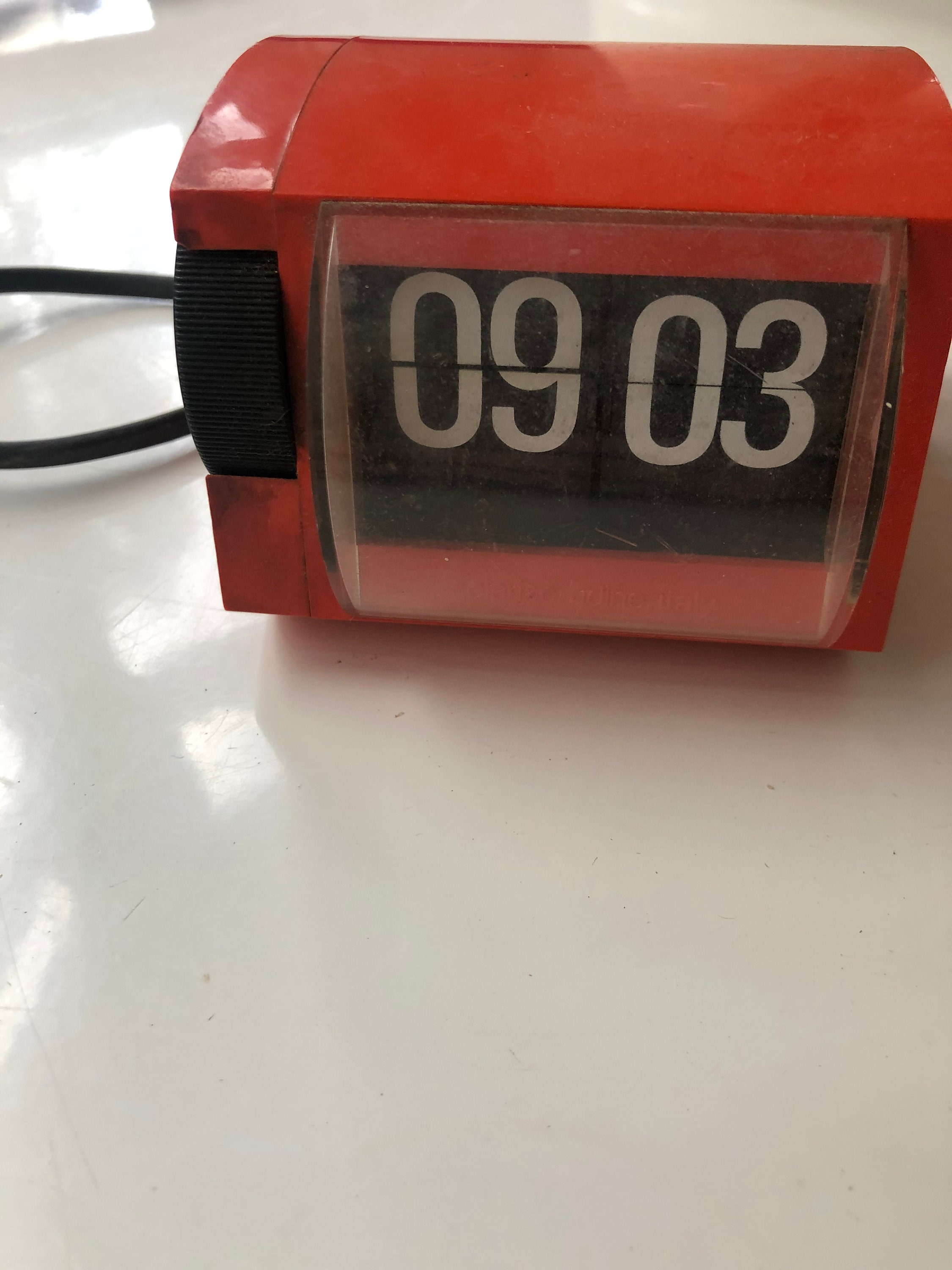 Rare 1966 Solari Retro Vintage Orange Flip Clock 