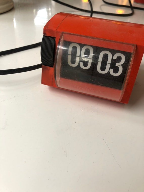 Rare 1966 Solari Retro Vintage Orange Flip Clock 