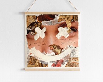 Modus Vivendi: Contemporary Renaissance Collage Smiley Face Print Poster