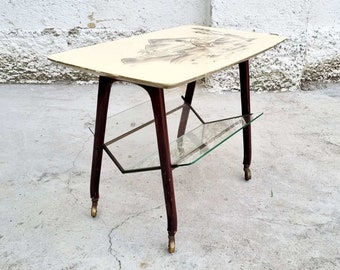 Vintage Rectangular Coffee Table / Mid Century Side Table / Formica Table / Italian Table / Vinterior / Vintage Table / Italy / 1960 / '60s