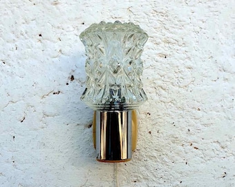 Candeeiro de parede de meados do século / Arandelas vintage / Design Targetti / Iluminação vintage / Paolo Targetti / Candeeiro de parede de vidro cristal / Itália / 1960 / anos 60