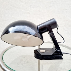 Mid Century Schreibtischlampe / Tischlampe von Studio Guzzini / Design von Bruno Gecchelin / Modell Paxis Notte / Retro Lampe / Italien / 1970er Jahre