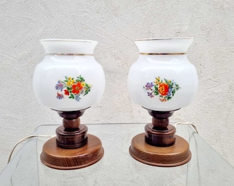 Pair of Mid Century Table Lamps /Sijaj Hrastnik /Vintage Table Lamps /Desk Lamps /Retro Lighting /Rustic Style Lamps /Yugoslavia /1970 /'70s