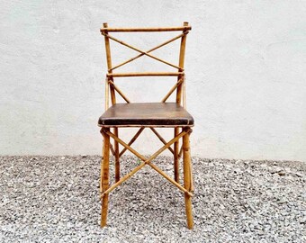 Mid Century Modern Bamboo Chair / Bamboo Chair / Vintage Rattan Chair / Boho Furniture / Wicker Furniture / Boho Style / Italy / 1960 / '60s