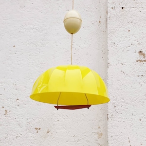 Mid Century Plastic Pendant Lamp / Vintage Pendant Lamp / Hanging Light / Space Age Lighting / Retro Light /  Retro / Yugoslavia / &#39;70s