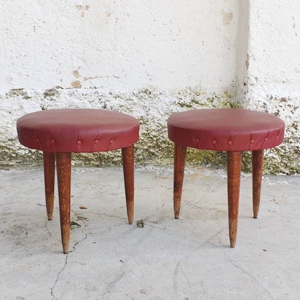 Leather Tripod Stool Etsy