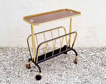 Mid Century Newspaper Magazine Trolley / Ico Parisi for MB Italy / Retro Cart / Newspaper Trolley / Home Decor / Vintage Cart / Italy / '60s