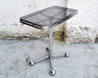 Großer Italienischer Couchtisch / Arredamenti Allegri / Minimalistisch / 1970er Jahre / Italienisches Design / Glas und MetallTisch / Italien / 70er