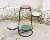 Mid Century Plant Stand Vintage Planter Shelf Metal Stand Stunning Flower Side Table Four Flower Stand Formica Stand 1960 39 60s