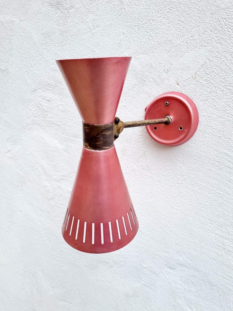 Vintage Mid Century Modern Stilnovo Wall Lamp / Sconces by Stilnovo / Vintage Wall Lamp / Stilnovo / Home Decor / Italy / 1950s / '50s image 2