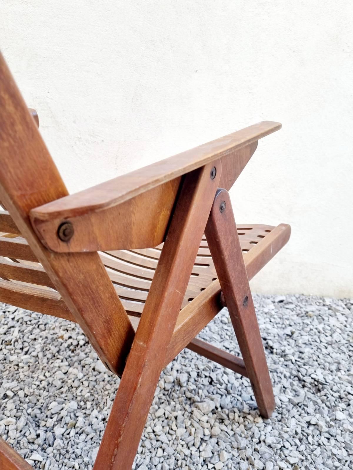 Mid Century Modern Folding Easy Chair / Model Rex / Design by Niko