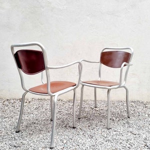 1 of 2 Mid Century B 236 Chair / Design Gastone Rinaldi / Produced by Rima Italy / Metal Armchairs / Home and Office / Italy / 1951 / '50s image 6