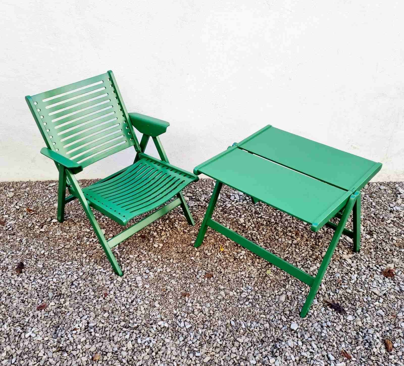 Mid Century Modern Folding Easy Chair With Table / Vintage Etsy