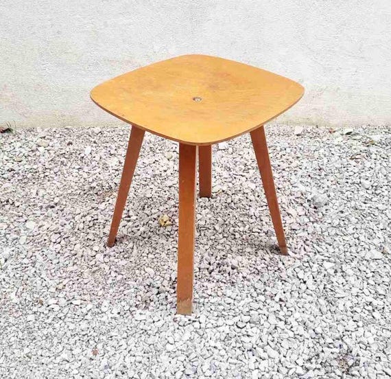 Mid Century Wooden Stool / Niko Kralj Design / Produced by Stol