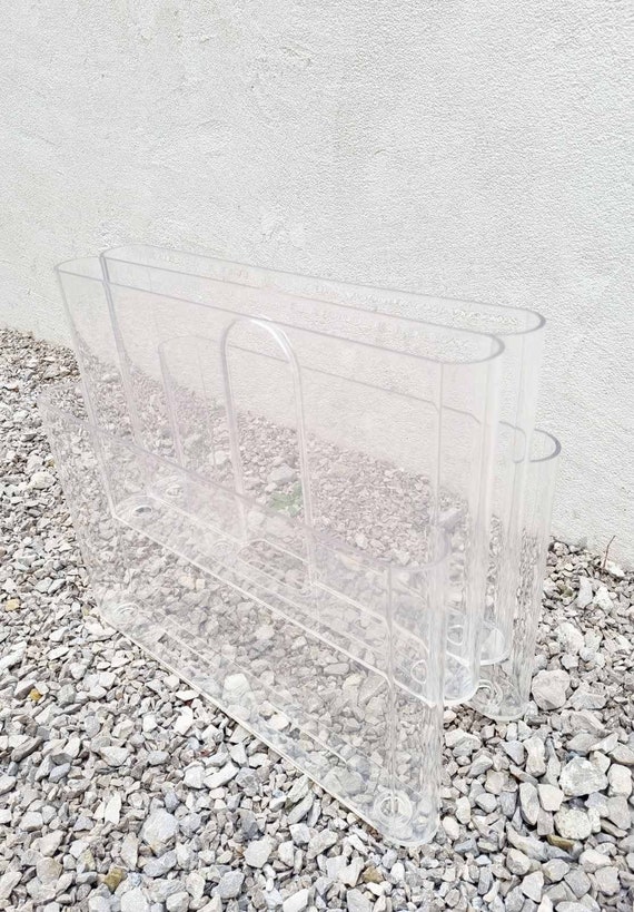 イタリヤミッドセンチュリーガラスマガジンラック