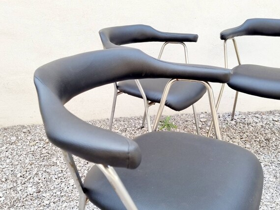 Set of 4 Mid Century Dining Chairs / Model 4455 / Niko Kralj