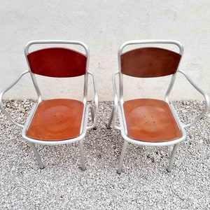 1 of 2 Mid Century B 236 Chair / Design Gastone Rinaldi / Produced by Rima Italy / Metal Armchairs / Home and Office / Italy / 1951 / '50s image 10