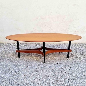 Mid Century Coffee Table / Guglielmo Ulrich Design / Scandinavian Design / Teak Wood End Table / Vintage Tables / Living Room / Italy / &#39;50s