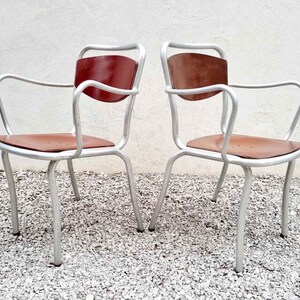 1 of 2 Mid Century B 236 Chair / Design Gastone Rinaldi / Produced by Rima Italy / Metal Armchairs / Home and Office / Italy / 1951 / '50s image 7