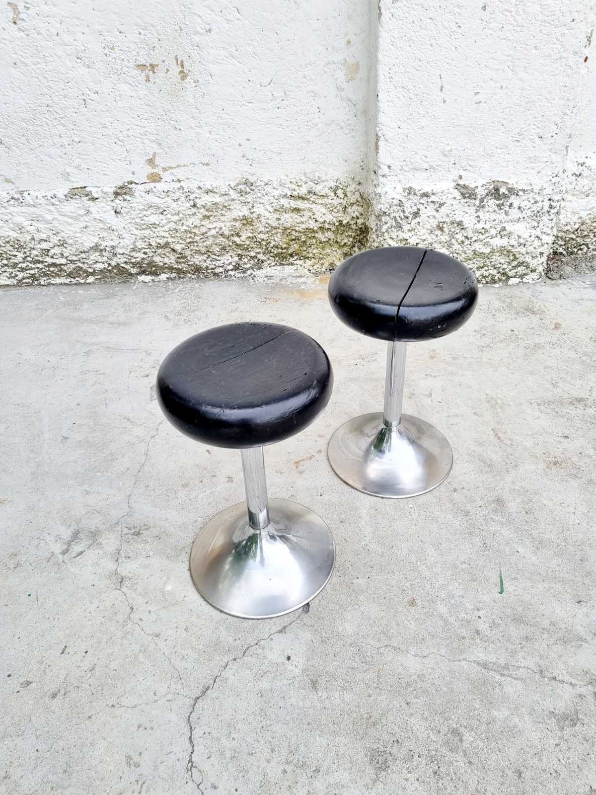 1 of 2 Mid Century Modern Bar Stool / Vintage Tulip Base Bar Etsy Canada