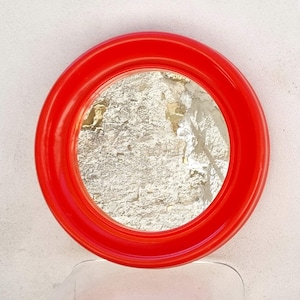 Mid Century Wall Mirror / Italian Wall Mirror / Space Age / Round Red Wall Mirror / Plastic Mirrors / Retro Mirrors / Mirrors / Italy / &#39;70s
