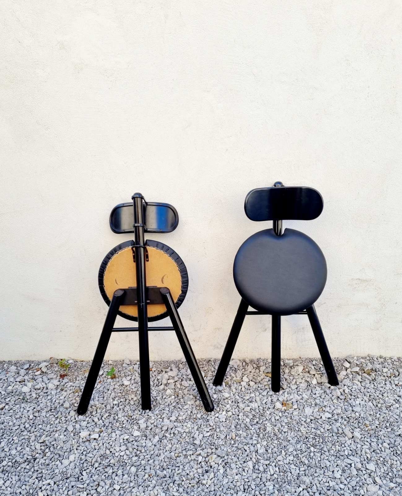 1 of 2 Postmodern Folding Chair / Model Trio / Design by Roberto