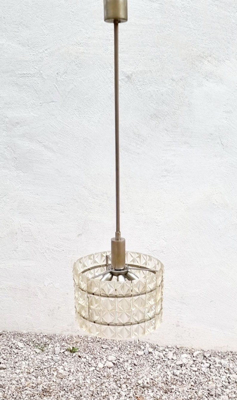 Mid Century Ceiling Lamp / Carl Fagerlund Style / Swedish Design / Vintage Glass Chandelier / MCM Lighting / MCM / Sweden / 1960 / '60s image 9