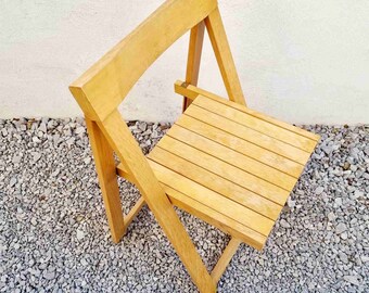 ミッドセンチュリーモダン折りたたみ木製チェア / ヴィンテージ