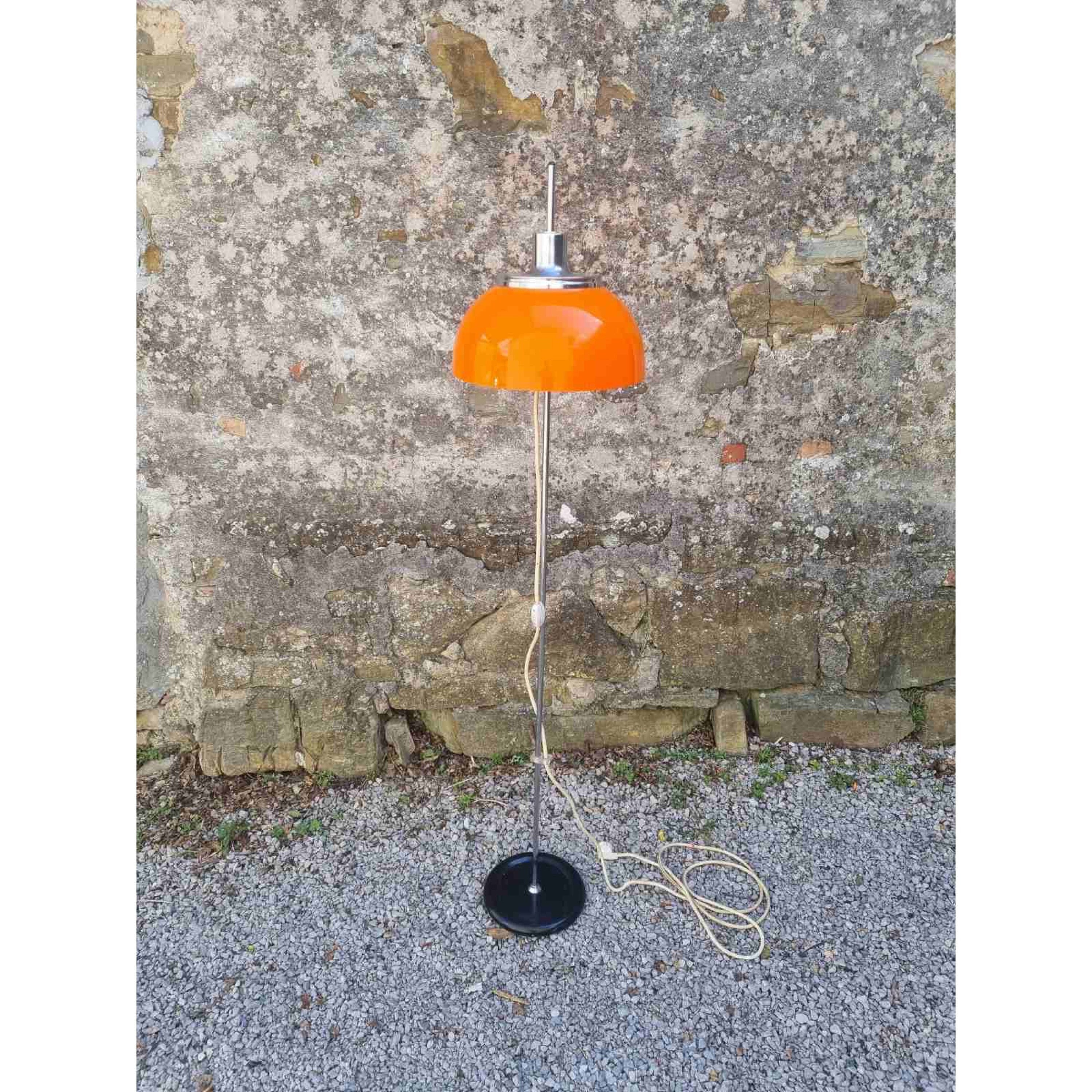 Mid Century Rare Orange Floor Lamp / Model Faro / Design Harvey