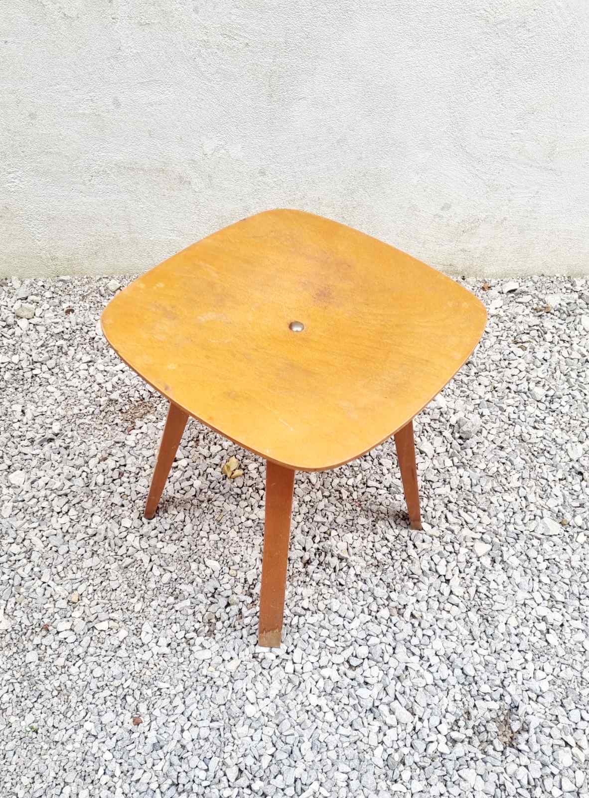 Mid Century Wooden Stool / Niko Kralj Design / Produced by Stol