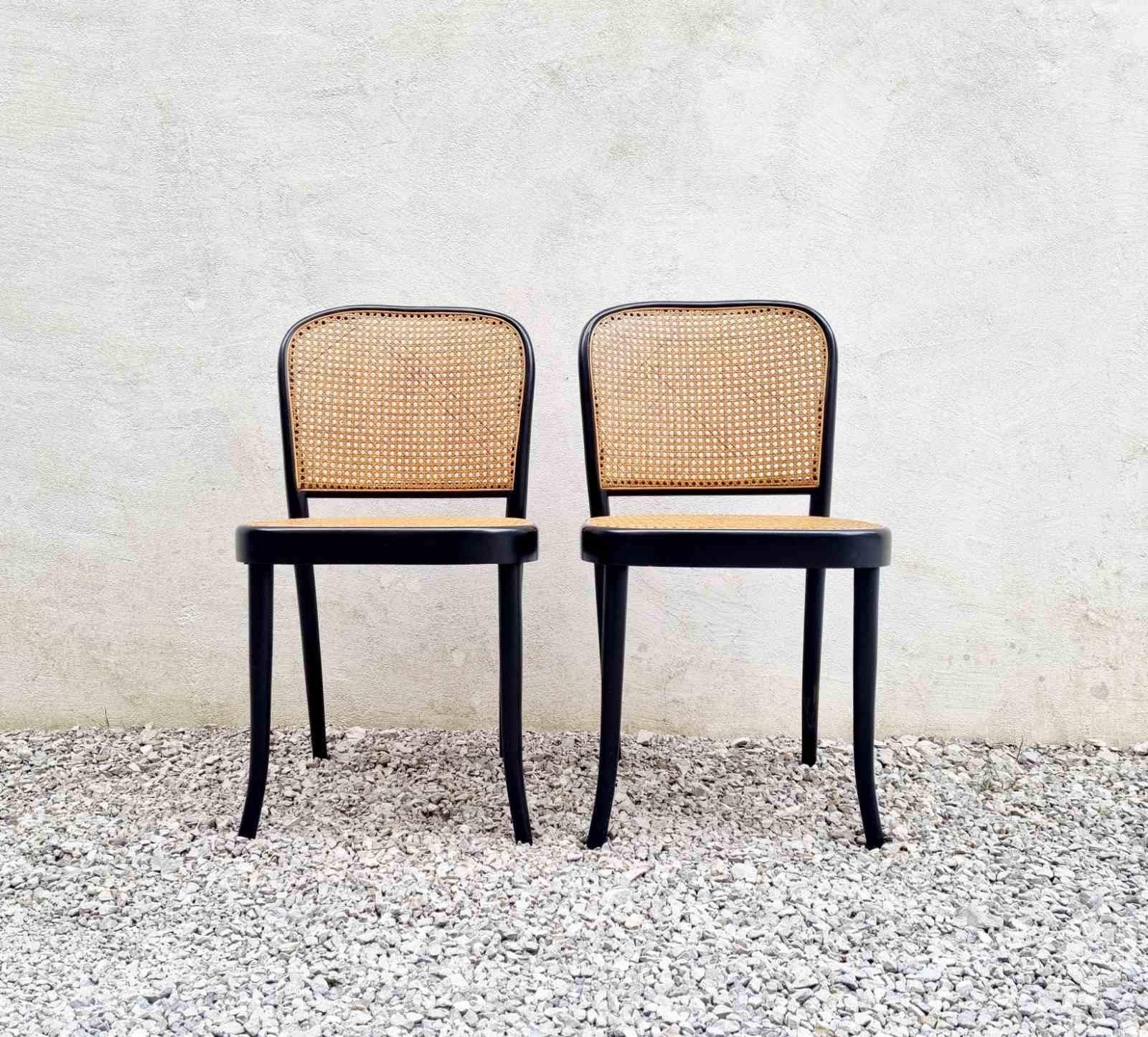 1 of 2 Mid Century Dining Chair / Josef Hoffmann Prague Chair No