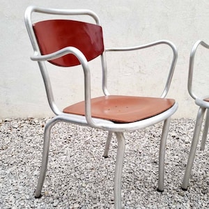 1 of 2 Mid Century B 236 Chair / Design Gastone Rinaldi / Produced by Rima Italy / Metal Armchairs / Home and Office / Italy / 1951 / '50s image 8