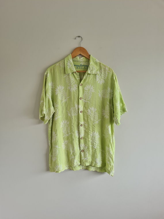 Mens Hawiaan Shirt | Lime green Shirt | Mens Linen