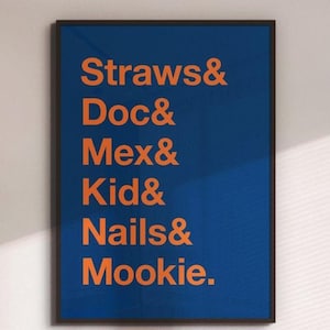 Mets Nicknames Poster (Multiple Size and Colors) Digital Download - You Print