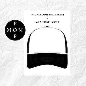 Trucker Hat Patch Party Template - DIGITAL DOWNLOAD