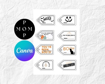 Boo Bag Tags PDF | Digital Download | YOU PRINT