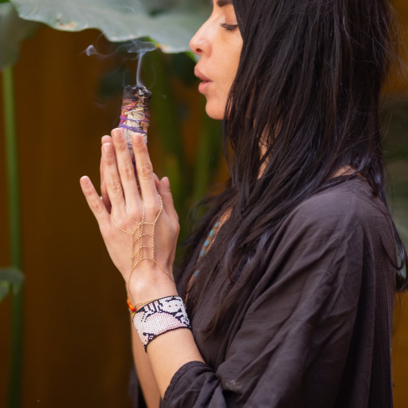 5 pcs Set SMUDGE KIT White Sage Smudge Stick Rose Petal Etsy