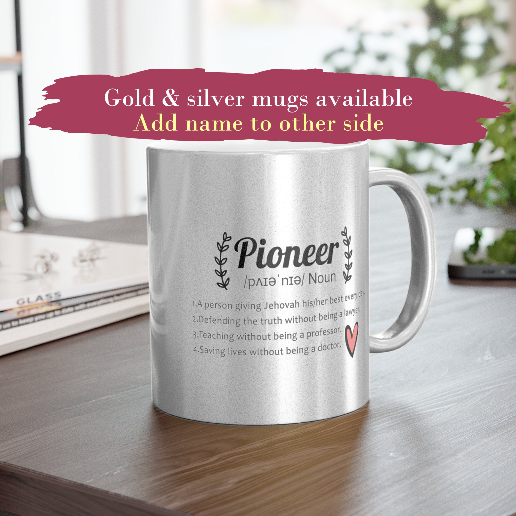  JW Pioneer School Mug, Personalized Memory Gift for
