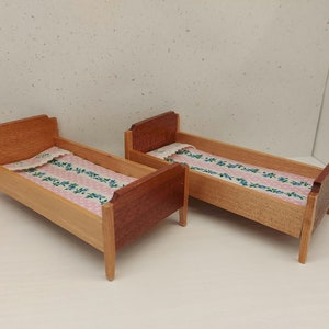 Lundby original wooden bed. Price is for one bed.