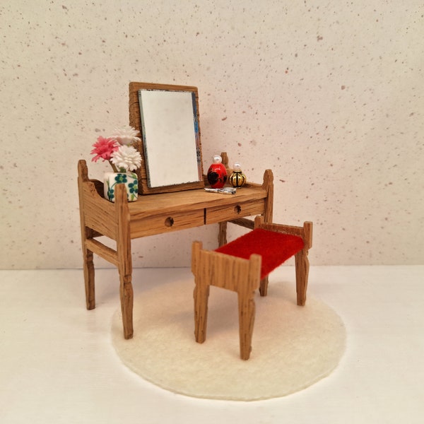 Coiffeuse et tabouret originaux Lundby/Lisa