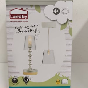Lundby original lamp set. Battery operated. Brand new.