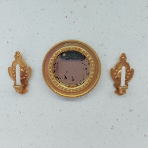 Lundby original mirror and candles