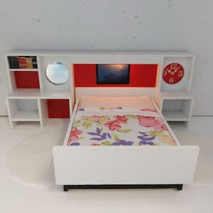 Lundby original complete bedroom set with lights.