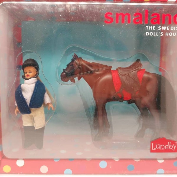 Lundby horse and rider girl, brand new