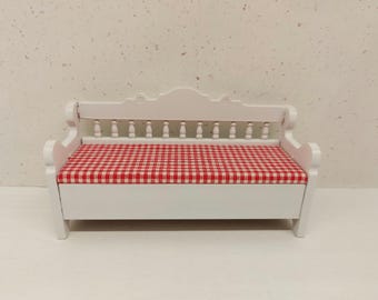 Panchina per casa delle bambole Lundby, scala 1:16