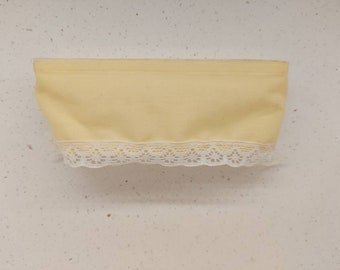 Cortinas para casa de muñecas Lundby, ribete de encaje vintage