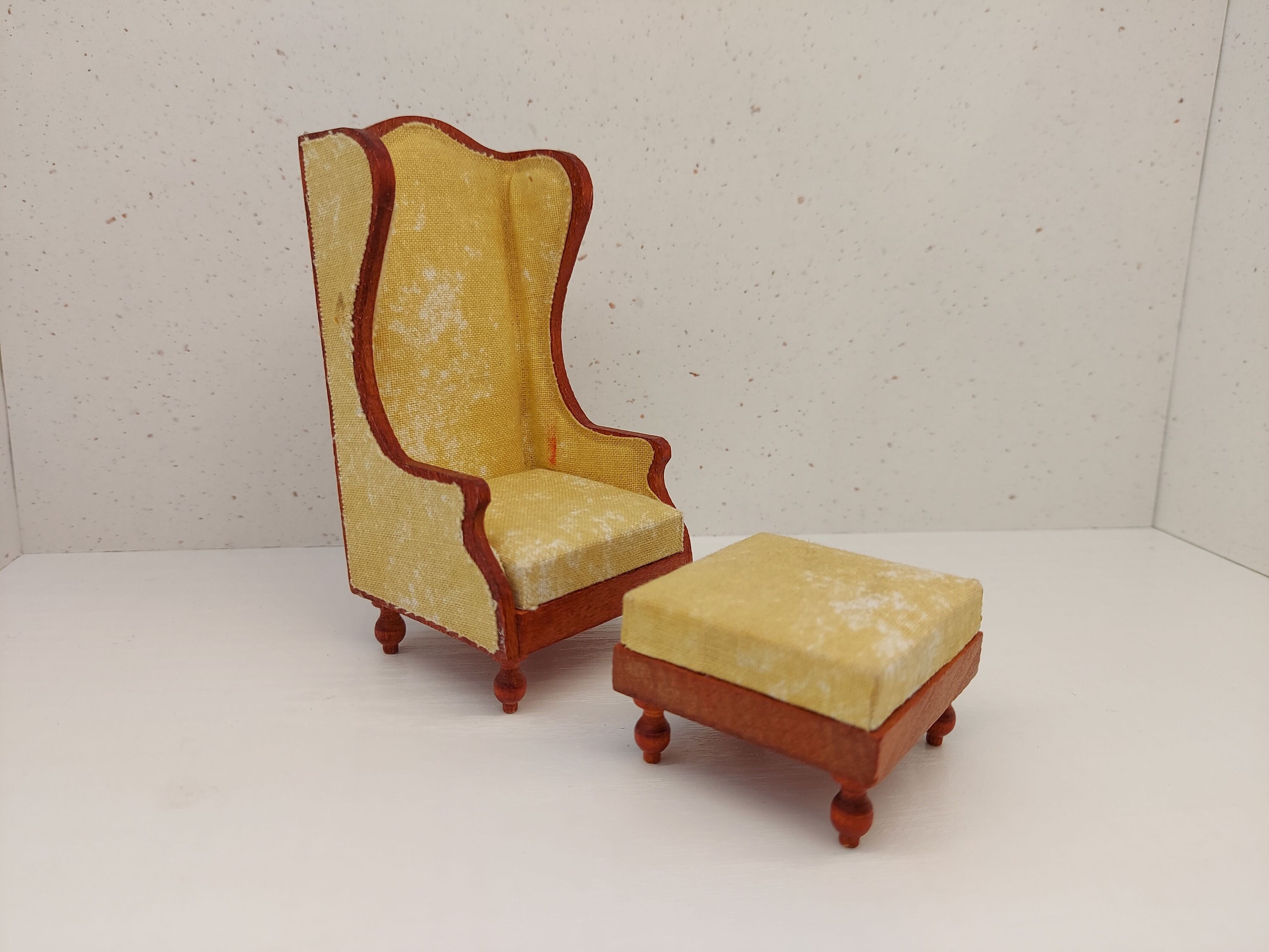 Lundby armchair and stool